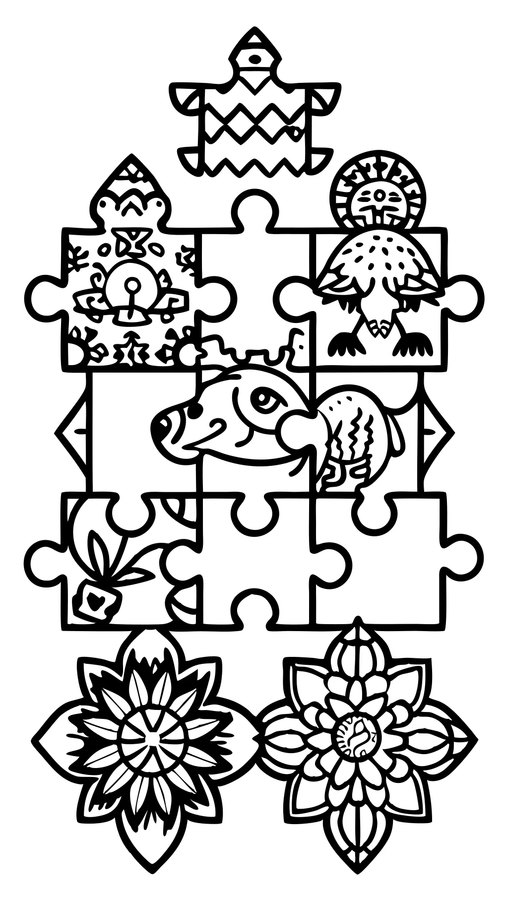 coloriages de puzzle